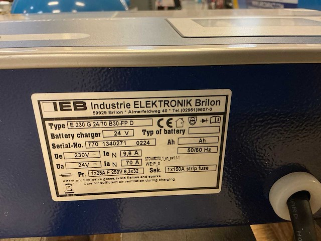 Ieb e 230 g 24/70 b30-fp d acculader - afbeelding 5 van  5
