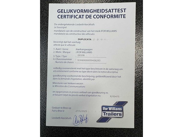 Ifor williams - 2005 - dieplader - gx106 - aanhangwagen - afbeelding 8 van  8