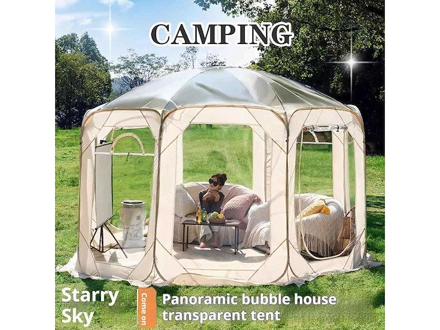 Iglo-vormige tuinkas, 3,6 m, pvc-zeil - afbeelding 2 van  6