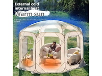 Iglo-vormige tuinkas, 3,6 m, pvc-zeil - afbeelding 3 van  6