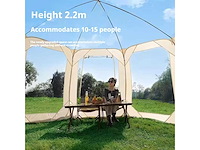 Iglo-vormige tuinkas, 3,6 m, pvc-zeil - afbeelding 4 van  6