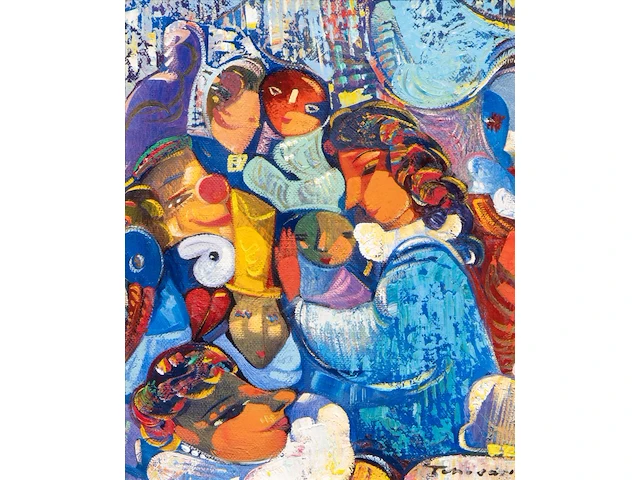 Igor tcholaria (1959), untitled, oil on canvas 47 x 38 cm. (18 1/2 x 14.96 in.), frame: 68 x 61 cm. (26.76 x 24.01 in.) - afbeelding 1 van  6