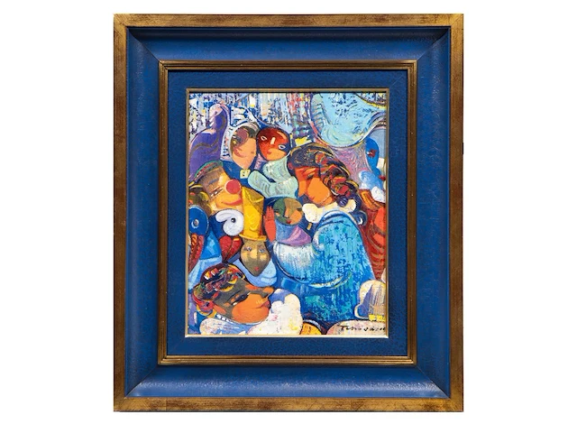 Igor tcholaria (1959), untitled, oil on canvas 47 x 38 cm. (18 1/2 x 14.96 in.), frame: 68 x 61 cm. (26.76 x 24.01 in.) - afbeelding 2 van  6