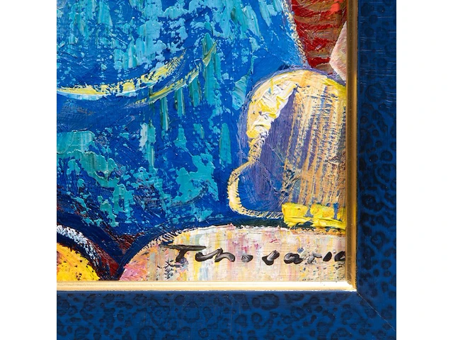 Igor tcholaria (1959), untitled, oil on canvas 47 x 38 cm. (18 1/2 x 14.96 in.), frame: 68 x 61 cm. (26.76 x 24.01 in.) - afbeelding 5 van  6