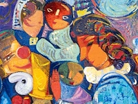 Igor tcholaria (1959), untitled, oil on canvas 47 x 38 cm. (18 1/2 x 14.96 in.), frame: 68 x 61 cm. (26.76 x 24.01 in.) - afbeelding 6 van  6