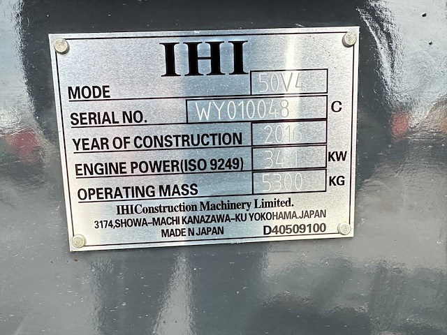Ihi - 2016 - 50v4 - midigraafmachine - afbeelding 32 van  38