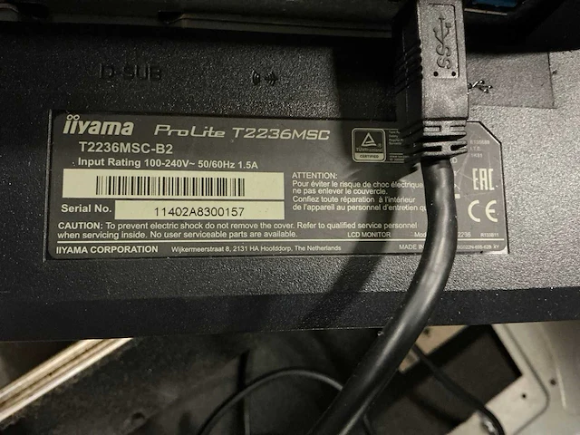Iiyama prolite t2236msc monitor - afbeelding 3 van  4
