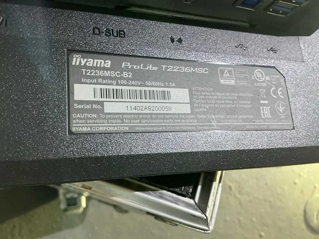 Iiyama prolite t2236msc touch monitor (4x) - afbeelding 5 van  6