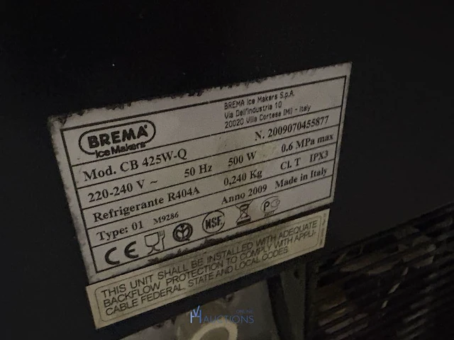 Ijsblokjesmachine brema cb 425w-q - afbeelding 5 van  8