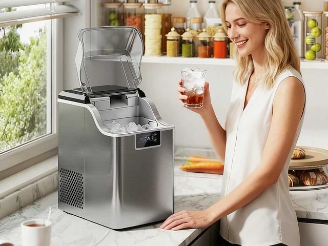 Ijsmachine - ijsblokjesbakje en -lepel inbegrepen - autonomy 20 kg/24 uur - afbeelding 1 van  6