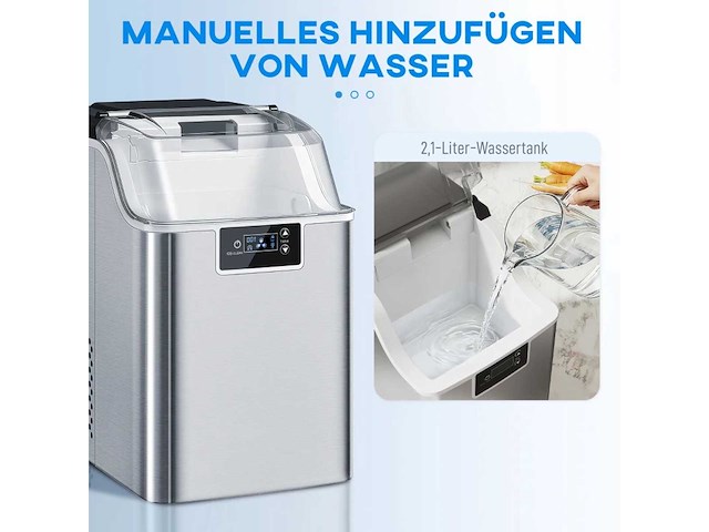 Ijsmachine - ijsblokjesbakje en -lepel inbegrepen - autonomy 20 kg/24 uur - afbeelding 3 van  6