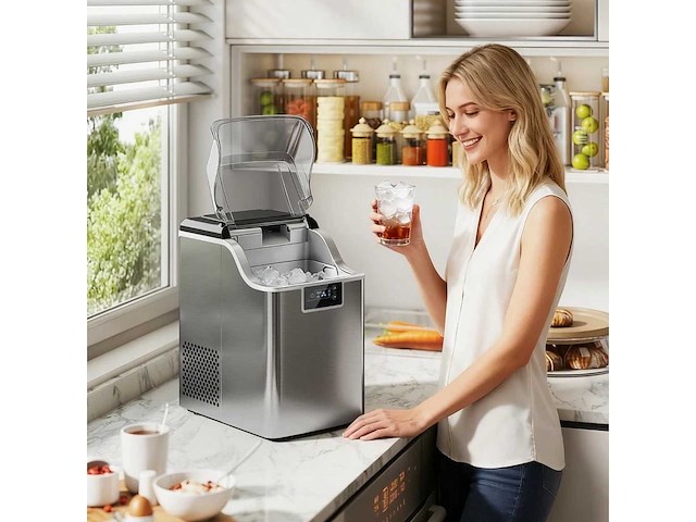 Ijsmachine - ijsblokjesbakje en -lepel inbegrepen - autonomy 20 kg/24 uur - afbeelding 5 van  6