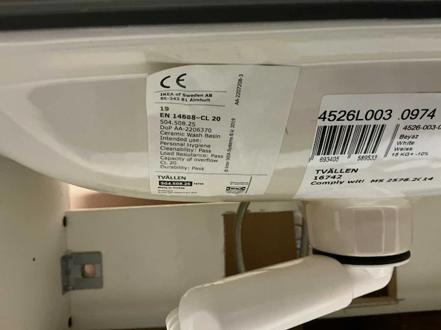 Ikea tvallen badkamermeubel - afbeelding 5 van  5