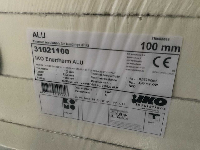 Iko enertherm alu isolatiepanelen 100 mm - afbeelding 5 van  6