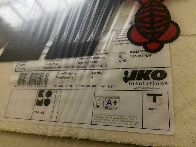 Iko enertherm alu isolatiepanelen 120 mm (20x) - afbeelding 6 van  8