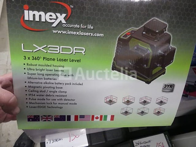 Imex lx3dr 3-dimensionale cross-laser waterpasset - afbeelding 1 van  8