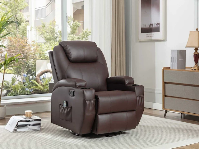 Imitatie massagestoel - bruin - afbeelding 1 van  10