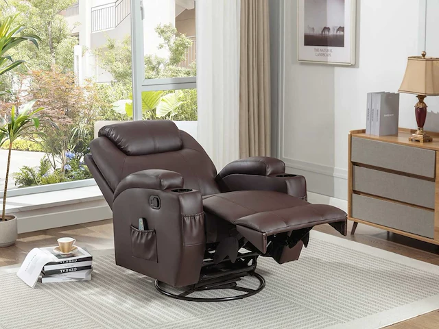 Imitatie massagestoel - bruin - afbeelding 3 van  10