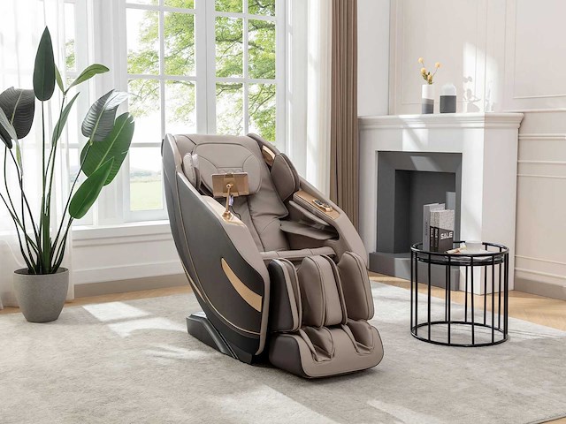Imitatie massagestoel - gewichtloosheidssysteem - beige - afbeelding 1 van  13
