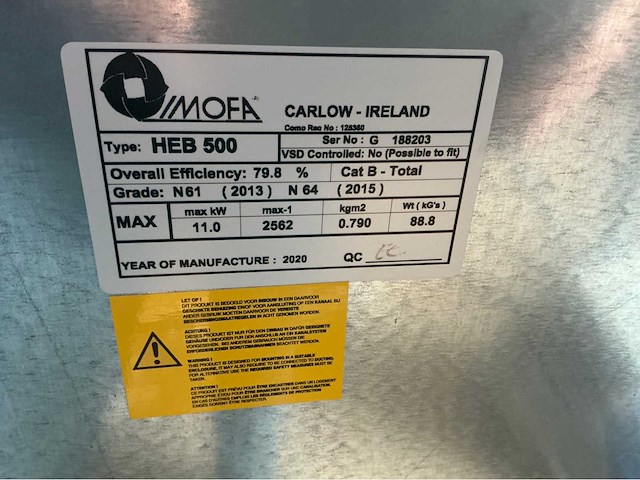 Imofa heb500 centrifugaal ventilator - afbeelding 7 van  7