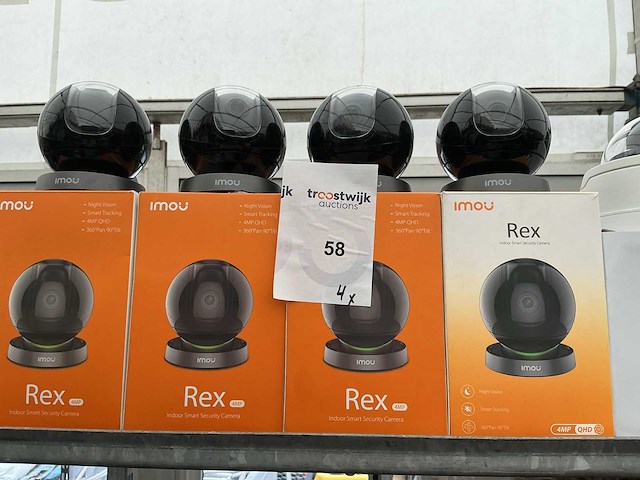 Imou rex 4 mp indoor smart draaibare beveiligingscamera (4x) - afbeelding 1 van  3