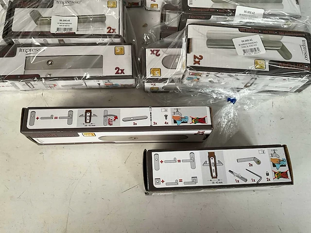 Impresso harrow set deurbeslag roestvrijstaal (6x) - afbeelding 3 van  6