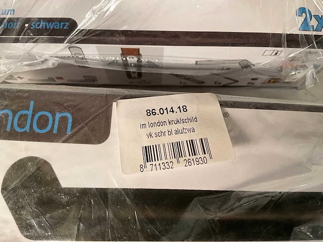 Impresso london set deurbeslag zwart aluminium (8x) - afbeelding 5 van  6