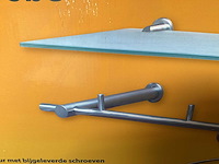 Impresso wandgarderobe rvs met glasplateau - afbeelding 3 van  5