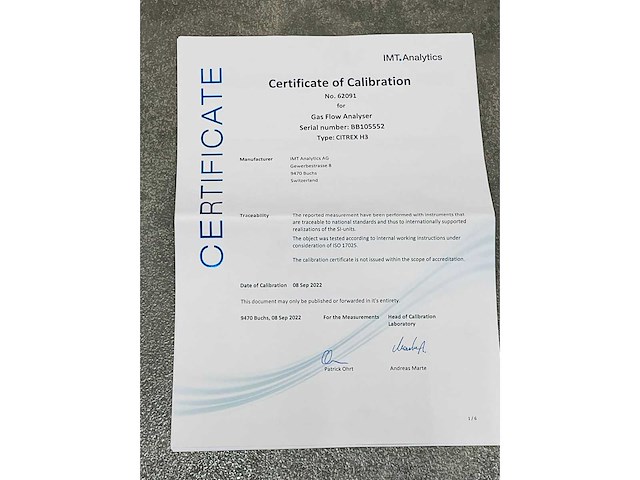 Imt analytics - 2022 - citrex h3 - overige medische apparatuur - afbeelding 6 van  6