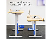 In hoogte verstelbaar bureau flexispot qe1 100 x 60 cm, 4 geheugenfuncties - afbeelding 4 van  6