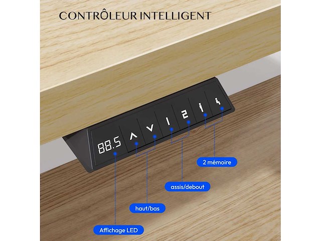 In hoogte verstelbaar bureau flexispot qe1 100 x 60 cm, 4 geheugenfuncties - afbeelding 5 van  6