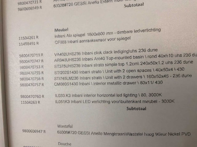 Inbani/gessi design badkamermeubelset - afbeelding 7 van  15