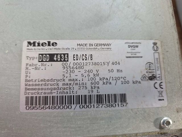 Inbouw inox stoomoven miele dgd 4635 - afbeelding 3 van  3