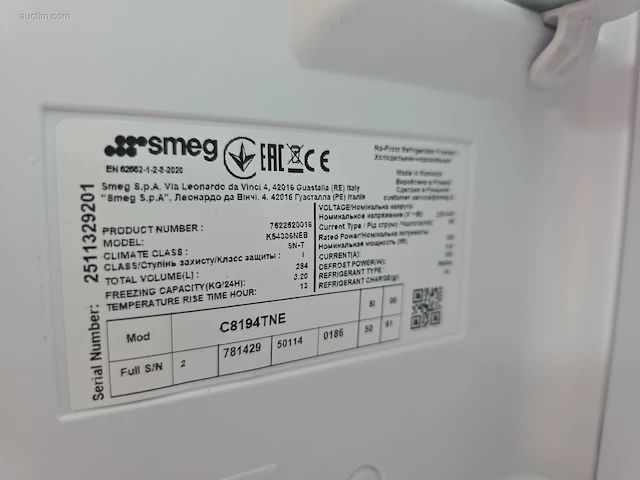 Inbouw koel/vries combinatie smeg c8194tne - afbeelding 8 van  8