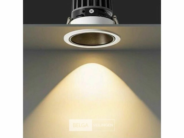 Inbouw led spot - 7w - 3000k warm wit - wit/zwart - ip20(x100) - afbeelding 1 van  6