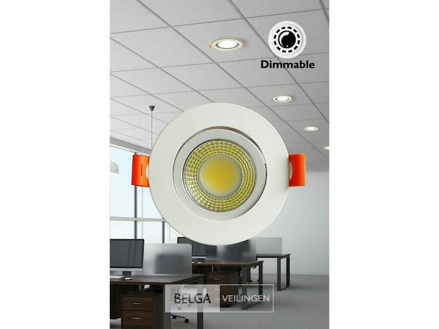 Inbouw led spot - 7w - dimbaar - 6500k koud wit - ip20 (x25) - afbeelding 1 van  6