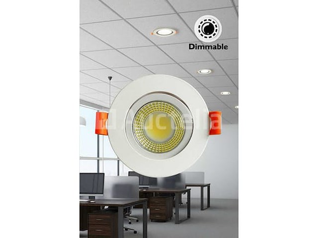 Inbouw led spot - 7w - dimbaar - 6500k koud wit - ip20 (x50) - afbeelding 4 van  5