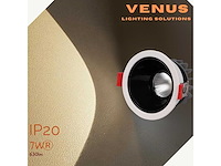 Inbouw led spot – 7w – 3000k warm wit – wit/zwart – ip20 (x50) - afbeelding 2 van  5