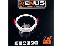 Inbouw led spot – 7w – 3000k warm wit – wit/zwart – ip20 (x50) - afbeelding 2 van  3
