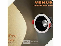 Inbouw led spot – 7w – 3000k warm wit – wit/zwart – ip20 (x50) - afbeelding 3 van  6