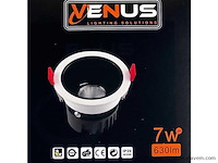 Inbouw led spot – 7w – 3000k warm wit – wit/zwart – ip20(x100) - afbeelding 5 van  5