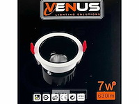 Inbouw led spot – 7w – 3000k warm wit – wit/zwart – ip20(x100) - afbeelding 6 van  6