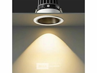 Inbouw led spot – 7w – 3000k warm wit – wit/zwart – ip20(x100) - afbeelding 2 van  6