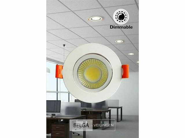 Inbouw led spot – 7w – dimbaar – 6500k koud wit – ip20 (x25) - afbeelding 1 van  6
