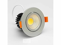Inbouw led spot – 7w – draaibaar – zilver – 3000k warm wit – ip20 (x50) - afbeelding 2 van  6