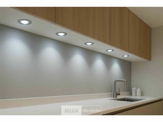 Inbouw led spot – 7w – draaibaar – zilver – 6500k koud wit (x50) - afbeelding 1 van  5