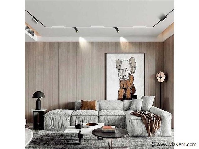 Inbouw magnetische rail 20mm 48v - 3 meter (x3) - afbeelding 5 van  6