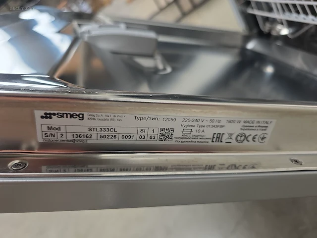 Inbouw vaatwassser smeg stl333cl - afbeelding 8 van  12