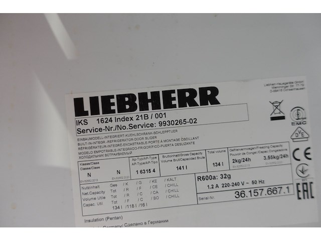 Inbouwkoelkast liebherr - afbeelding 6 van  8