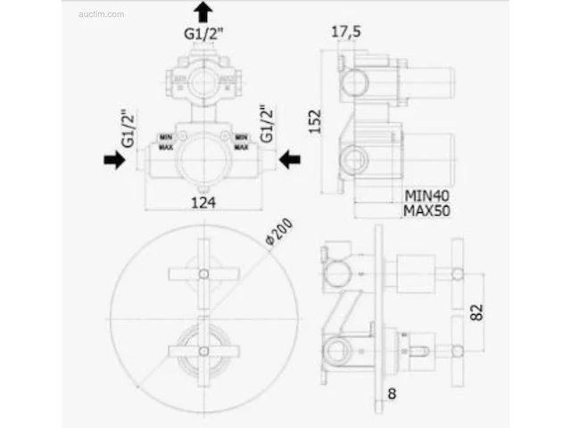 Inbouwkraan paffoni quatro - afbeelding 7 van  7